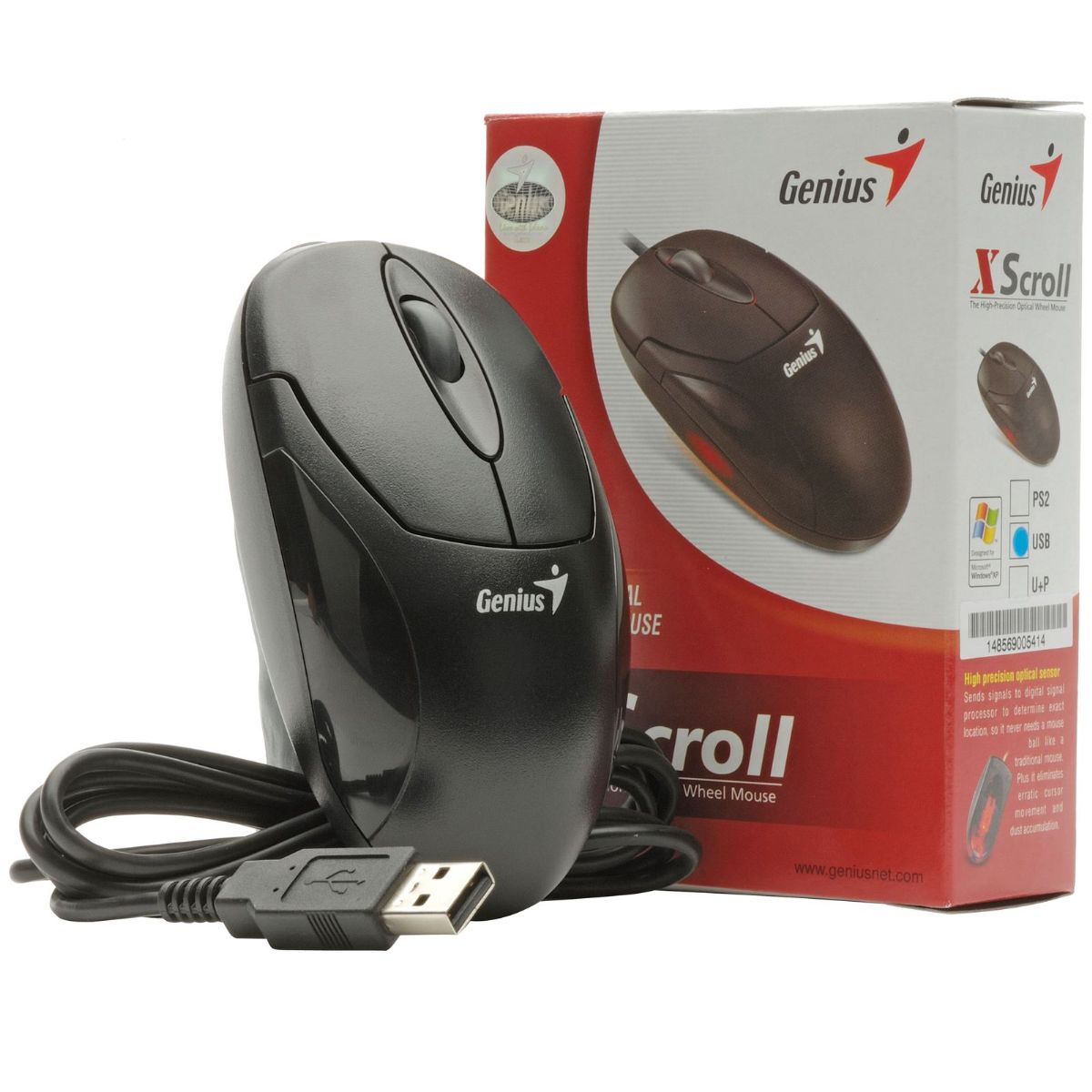 Foto 2 | Mouse Óptico Genius Xscrool Negro