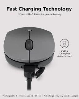 Foto 3 | Mouse Inalámbrico Lenovo Gris-Venta Internacional
