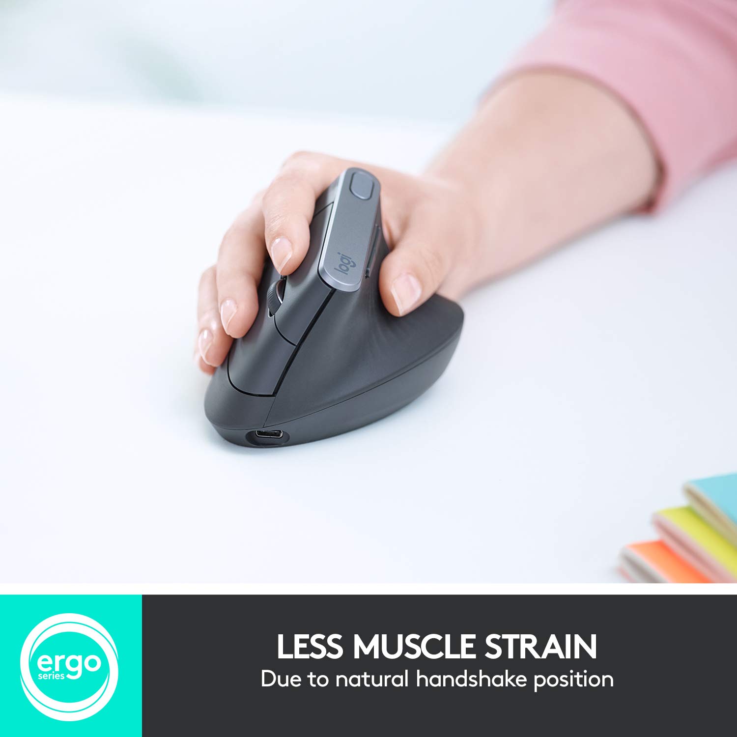 Foto 2 | Ratón Inalámbrico Logitech Mx De Diseño Ergonómico Vertical - Venta Internacional.