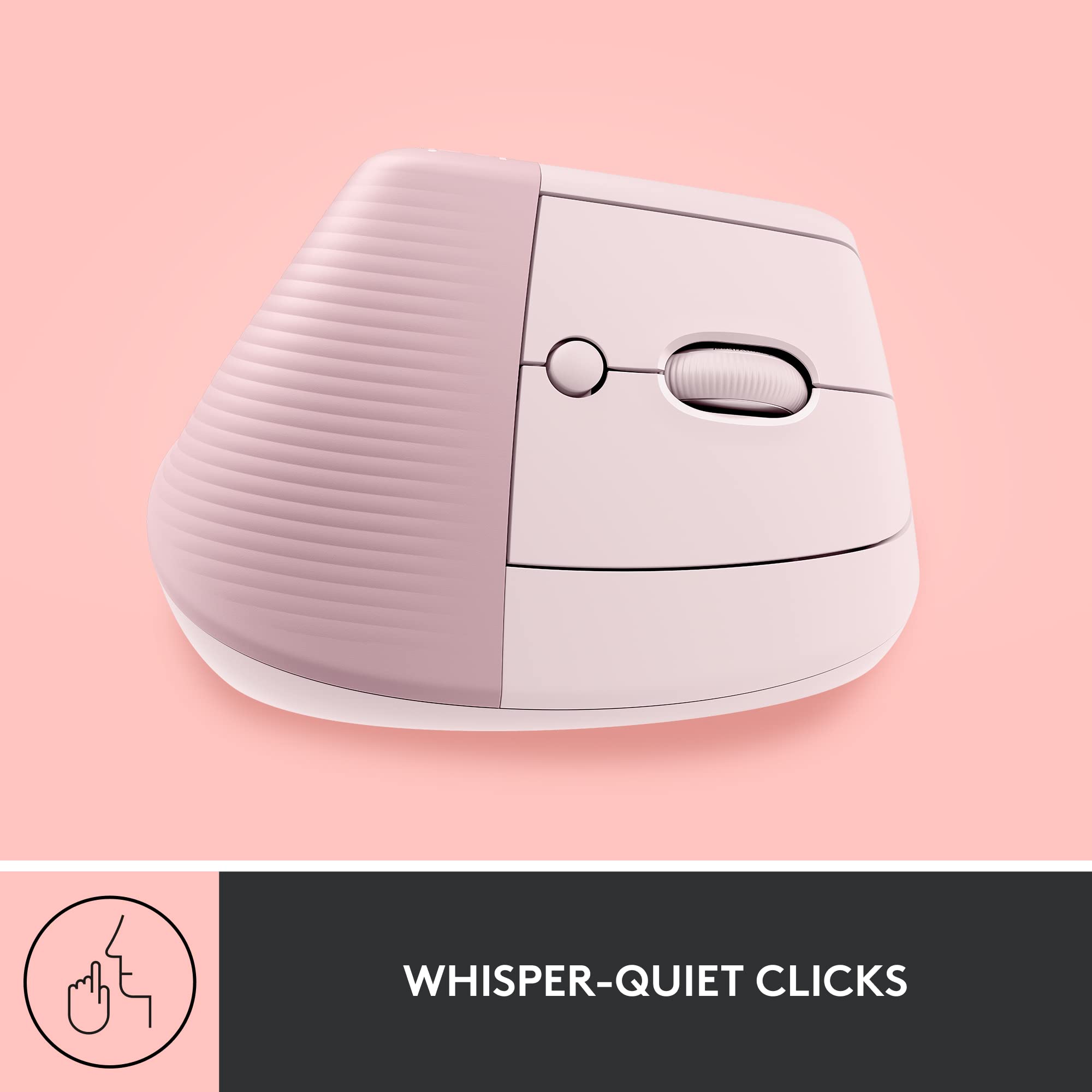 Foto 8 pulgar | Ratón Logitech Lift Vertical Ergonómico Inalámbrico Rose - Venta Internacional.