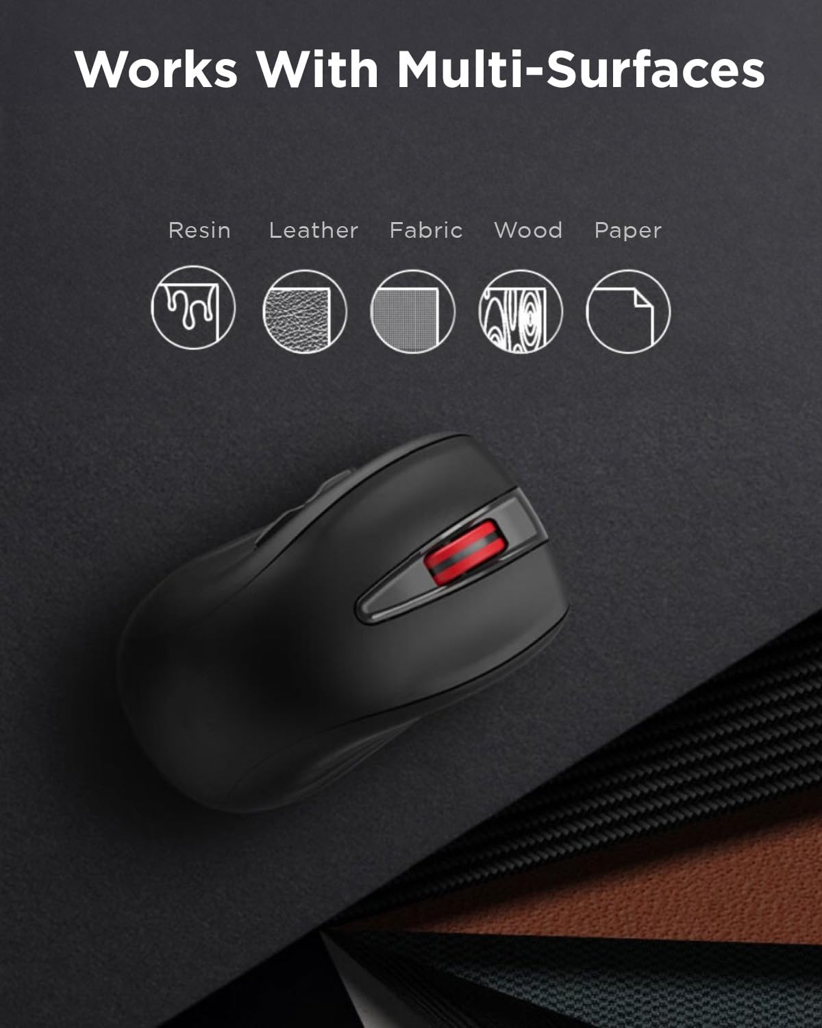 Foto 5 pulgar | Ratón Lenovo Usb-c Recargable Silent Wl500 Negro - Venta Internacional