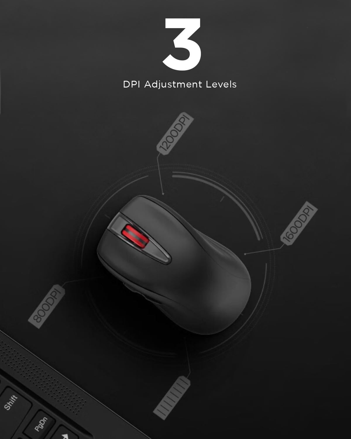 Foto 6 pulgar | Ratón Lenovo Usb-c Recargable Silent Wl500 Negro - Venta Internacional