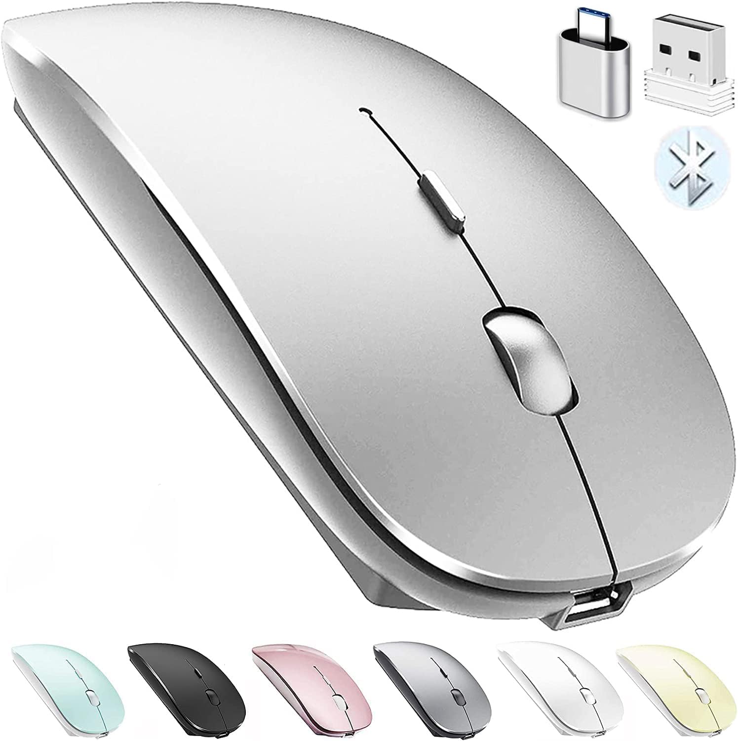 Foto 1 | Mouse Inalámbrico Peibo Recargable-Venta Internacional