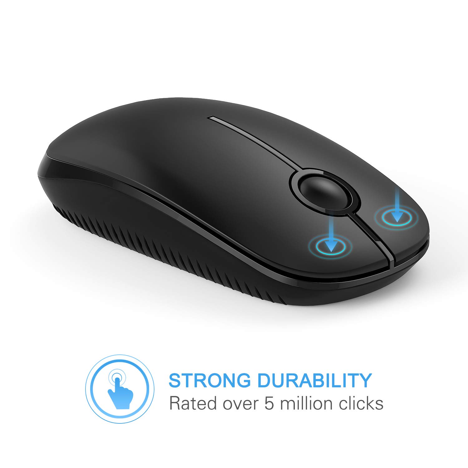 Foto 3 pulgar | Ratón Inalámbrico Vssoplor 2.4g Slim Portable Para Pc Negro - Venta Internacional.
