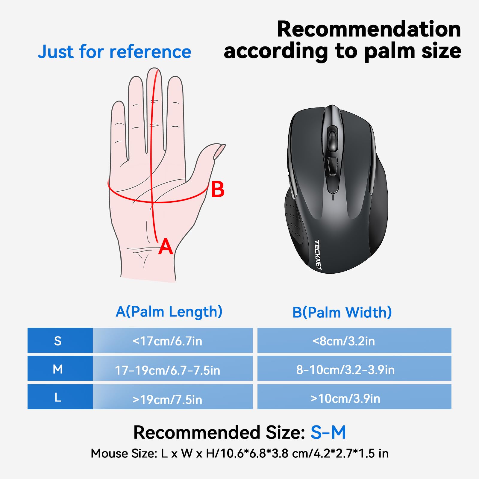 Foto 4 pulgar | Ratón Inalámbrico Tecknet M003 2.4g 2600 Dpi Con Batería De 24 Meses - Venta Internacional.