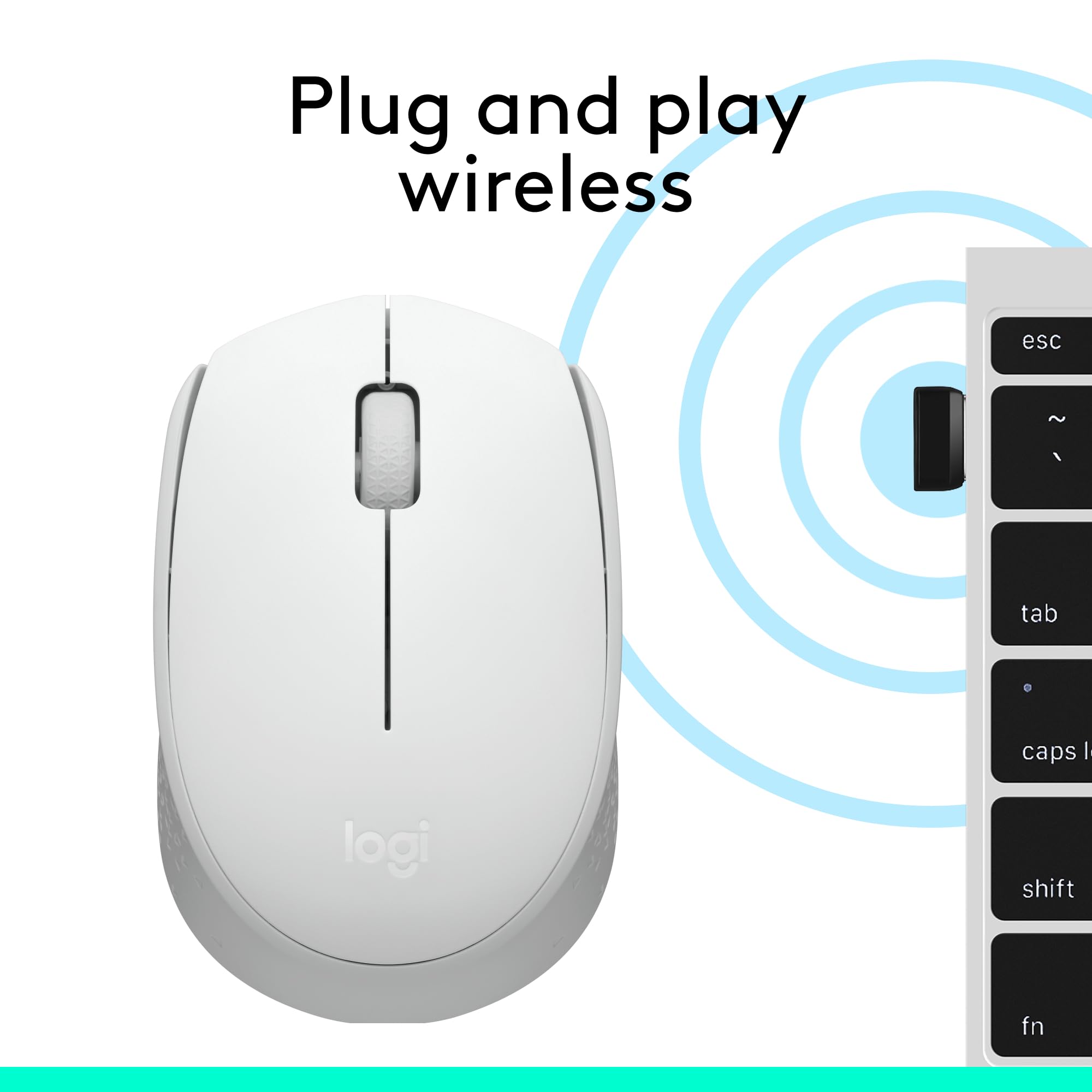 Foto 8 pulgar | Ratón Inalámbrico Logitech M170 Para Pc Mac Laptop, Color Blanco Roto - Venta Internacional.