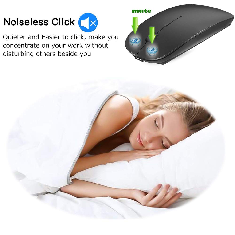 Foto 4 pulgar | Ratón Bluetooth Klo Recargable Para Macbook Negro - Venta Internacional.
