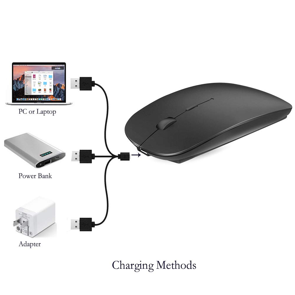 Foto 8 pulgar | Ratón Bluetooth Klo Recargable Para Macbook Negro - Venta Internacional.