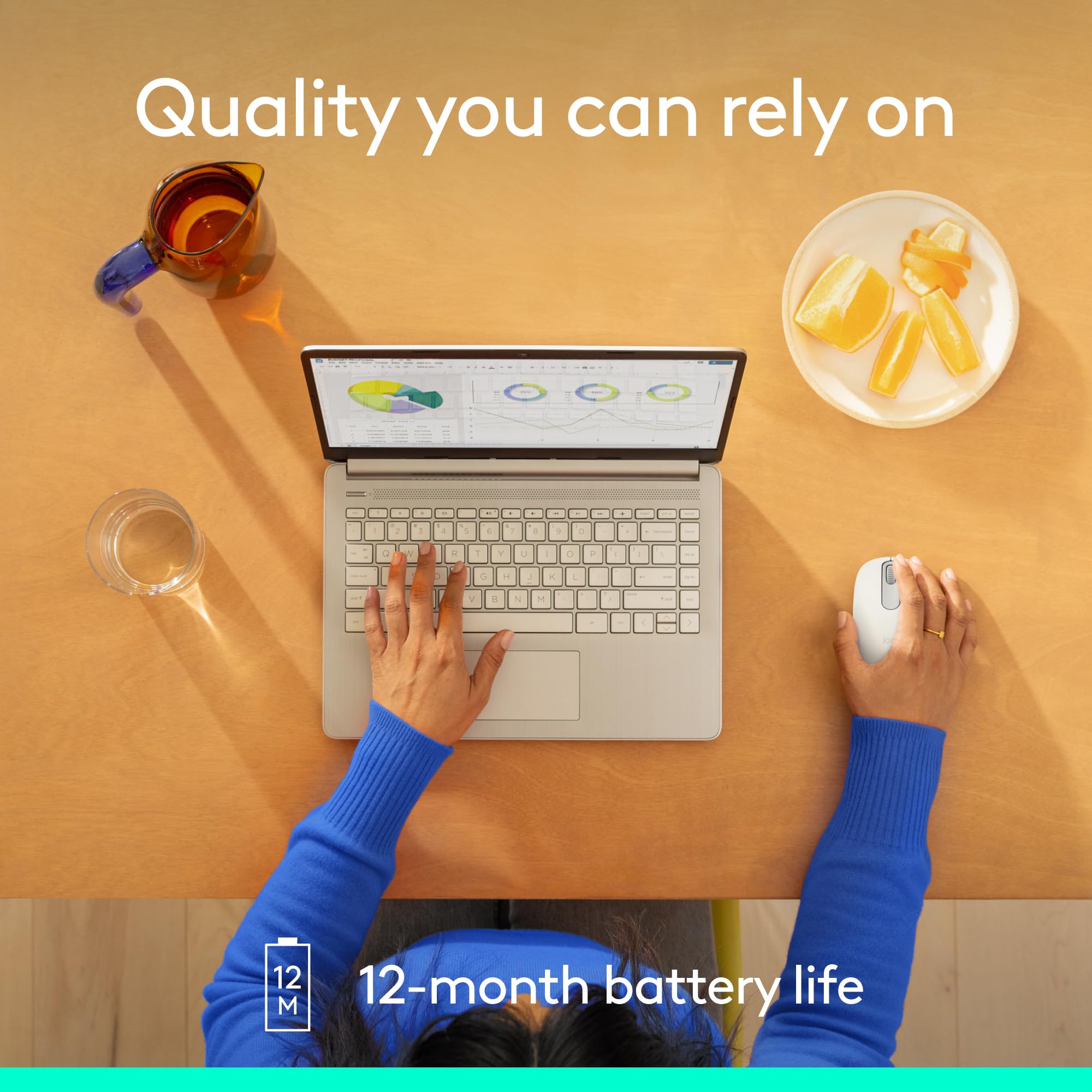 Foto 7 pulgar | Ratón Inalámbrico Bluetooth Logitech M196 Para Ordenadores Portátiles Blanco - Venta Internacional.