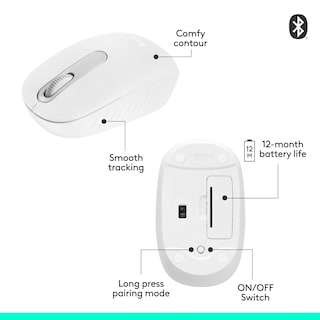Foto 7 | Ratón Inalámbrico Bluetooth Logitech M196 Para Ordenadores Portátiles Blanco - Venta Internacional.