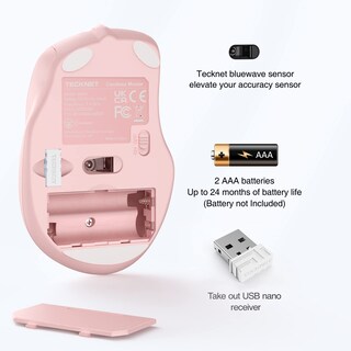 Foto 4 | Ratón Inalámbrico Tecknet M003 2.4g 4000 Dpi Con Batería De 24 Meses - Venta Internacional.