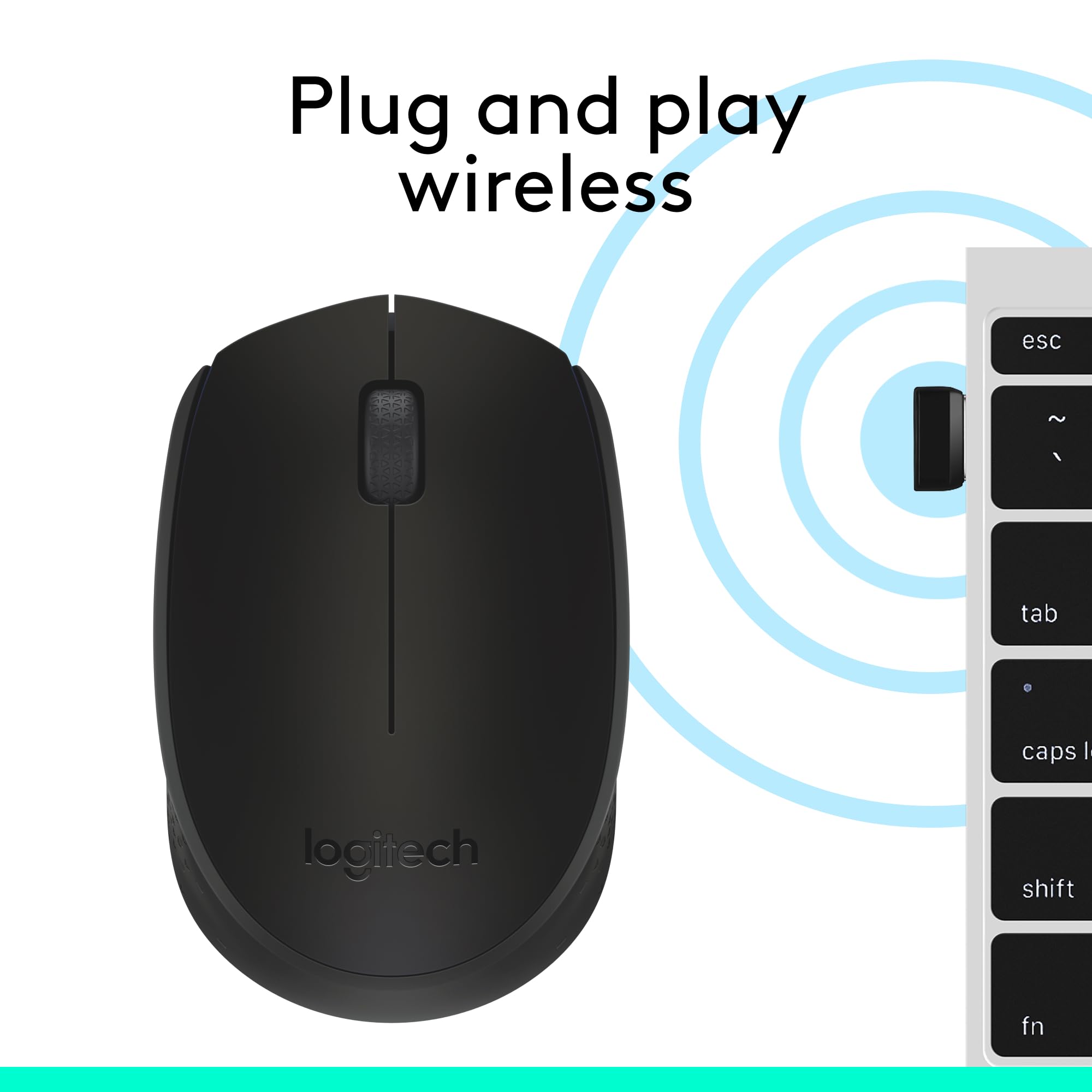 Foto 8 pulgar | Ratón Inalámbrico Logitech M170 Para Pc Mac Laptop - Negro - Venta Internacional.