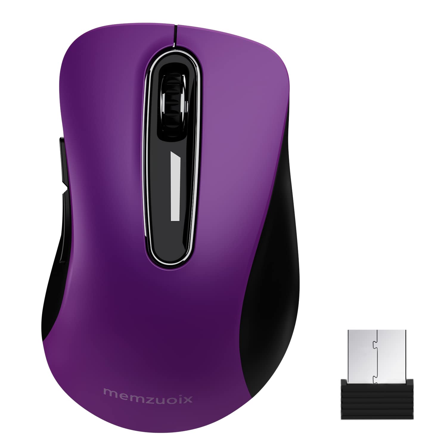 Foto 1 | Mouse Inalámbrico Memzuoix 2.4g 1400 Dpi con Receptor Usb Morado - Venta Internacional