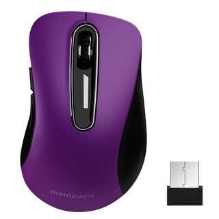 Foto 1 | Mouse Inalámbrico Memzuoix 2.4g 1400 Dpi con Receptor Usb Morado - Venta Internacional
