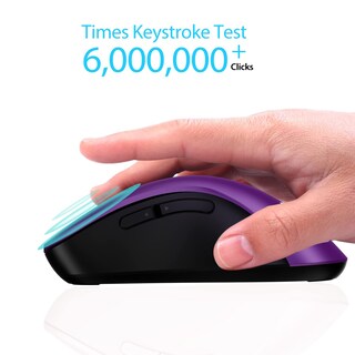 Foto 2 | Mouse Inalámbrico Memzuoix 2.4g 1400 Dpi con Receptor Usb Morado - Venta Internacional