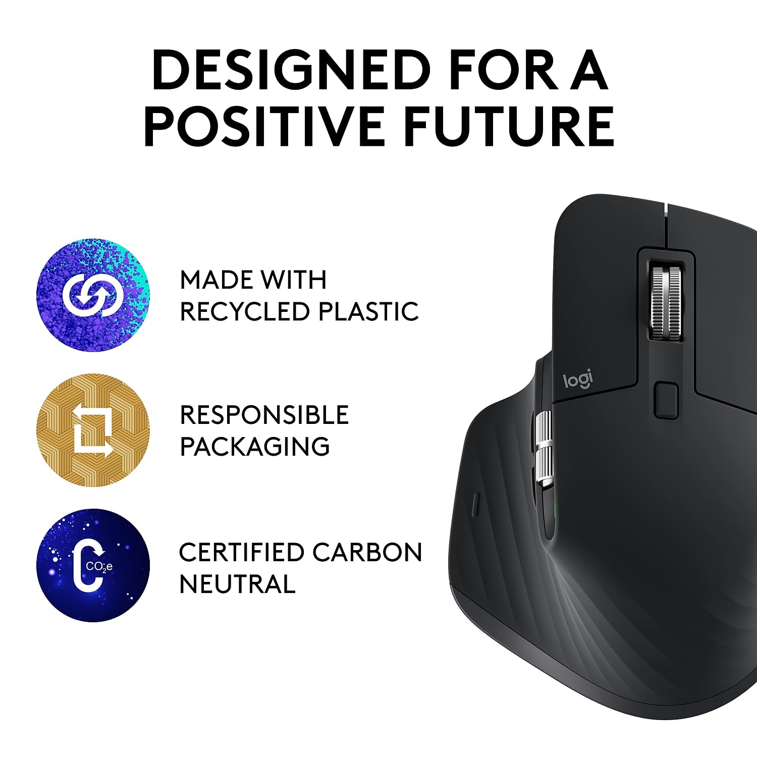 Foto 5 | Ratón Logitech Mx Master 3s Negro Multidispositivo Bluetooth - Venta Internacional.