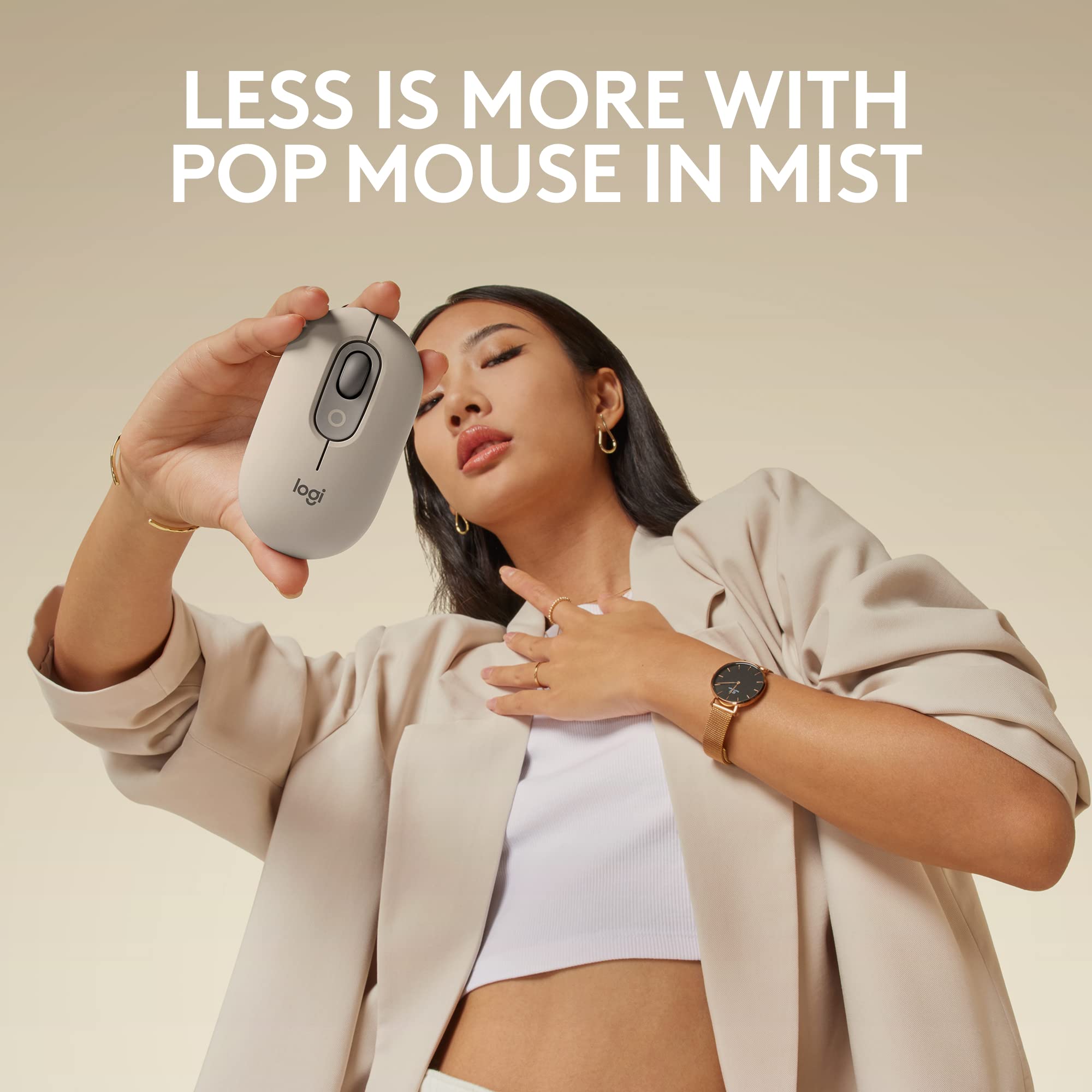 Foto 3 pulgar | Ratón Inalámbrico Logitech Pop Con Emojis Personalizables - Mist - Venta Internacional.