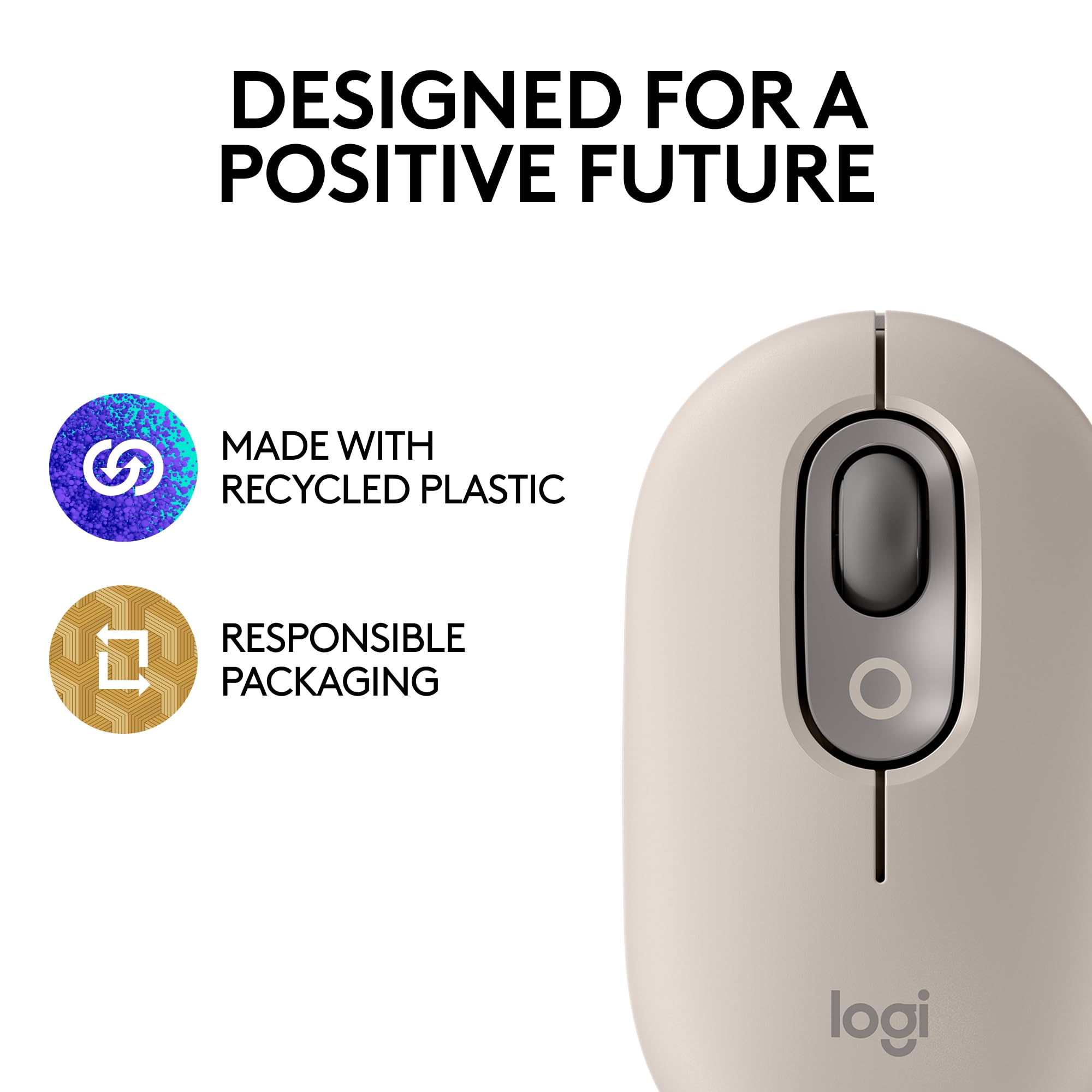 Foto 6 pulgar | Ratón Inalámbrico Logitech Pop Con Emojis Personalizables - Mist - Venta Internacional.