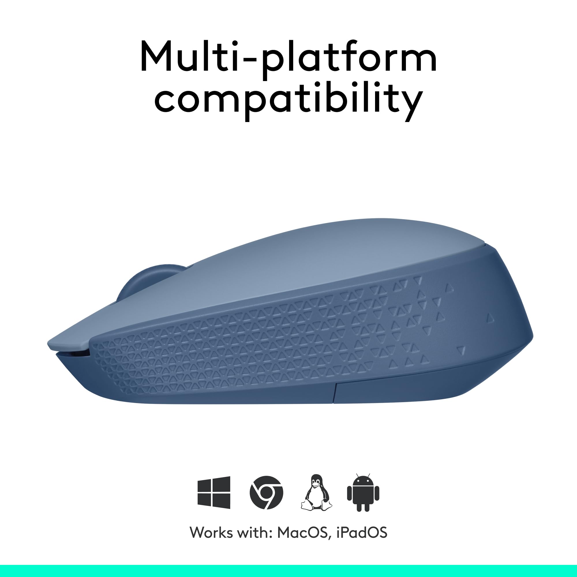Foto 7 pulgar | Ratón Inalámbrico Logitech M170 Para Pc Mac Laptop - Azul Gris - Venta Internacional.