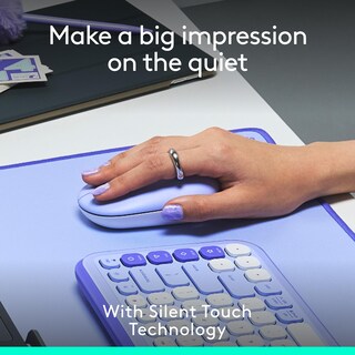 Foto 5 | Mouse Inalámbrico Logitech Lila-Venta Internacional
