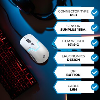 Foto 3 | Ratón Para Juegos Hp Con Cable De Alto Rendimiento Con Led De 7 Colores - Venta Internacional.