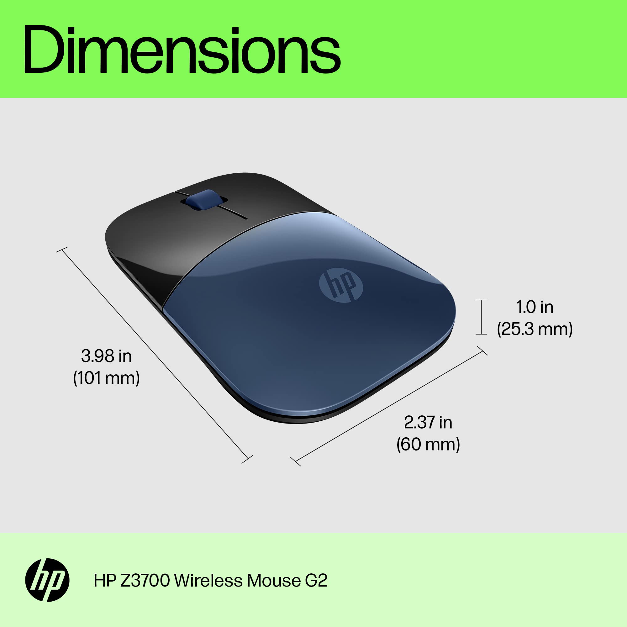 Foto 7 pulgar | Ratón Inalámbrico Hp Z3700 G2 Lumiere Blue 1200 Dpi - Venta Internacional