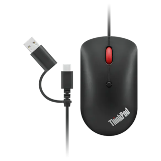 Foto 2 | Mouse Lenovo Mon6uo Usb-c 2400 dpi Alambrico Negro