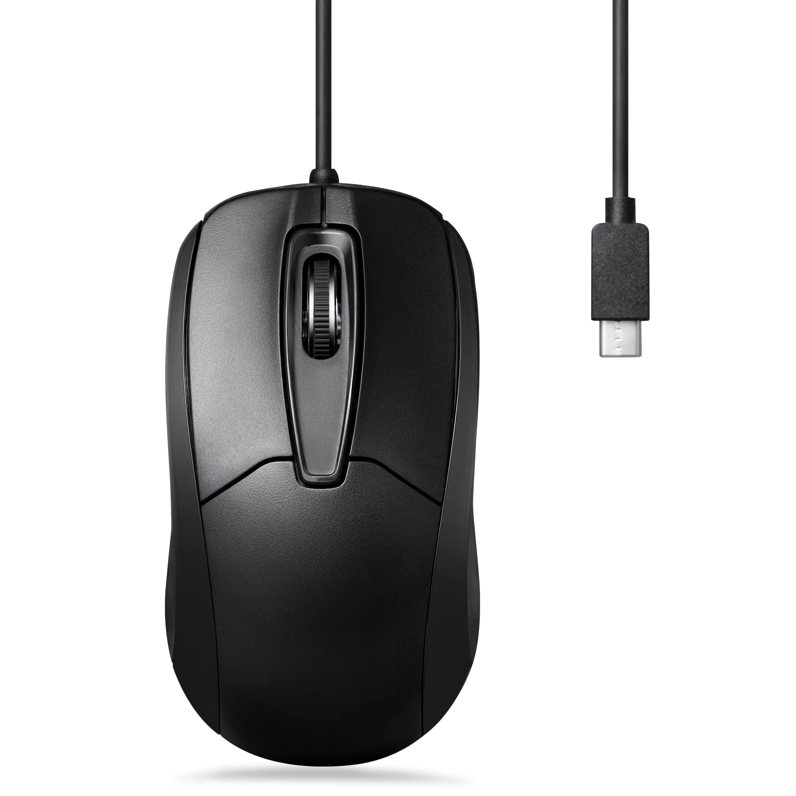Foto 2 pulgar | Ratón Perixx Perimice-209c Usb Tipo C Con Cable Óptico 1000 Dpi - Venta Internacional.