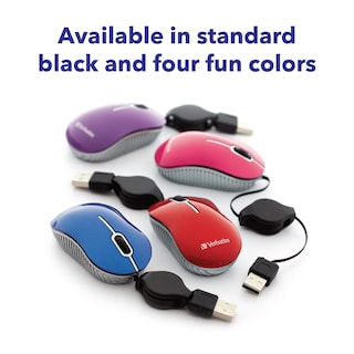 Foto 7 | Mouse Verbatim Cable Óptico Retráctil Mini Usb-a Con Cable - Venta Internacional.