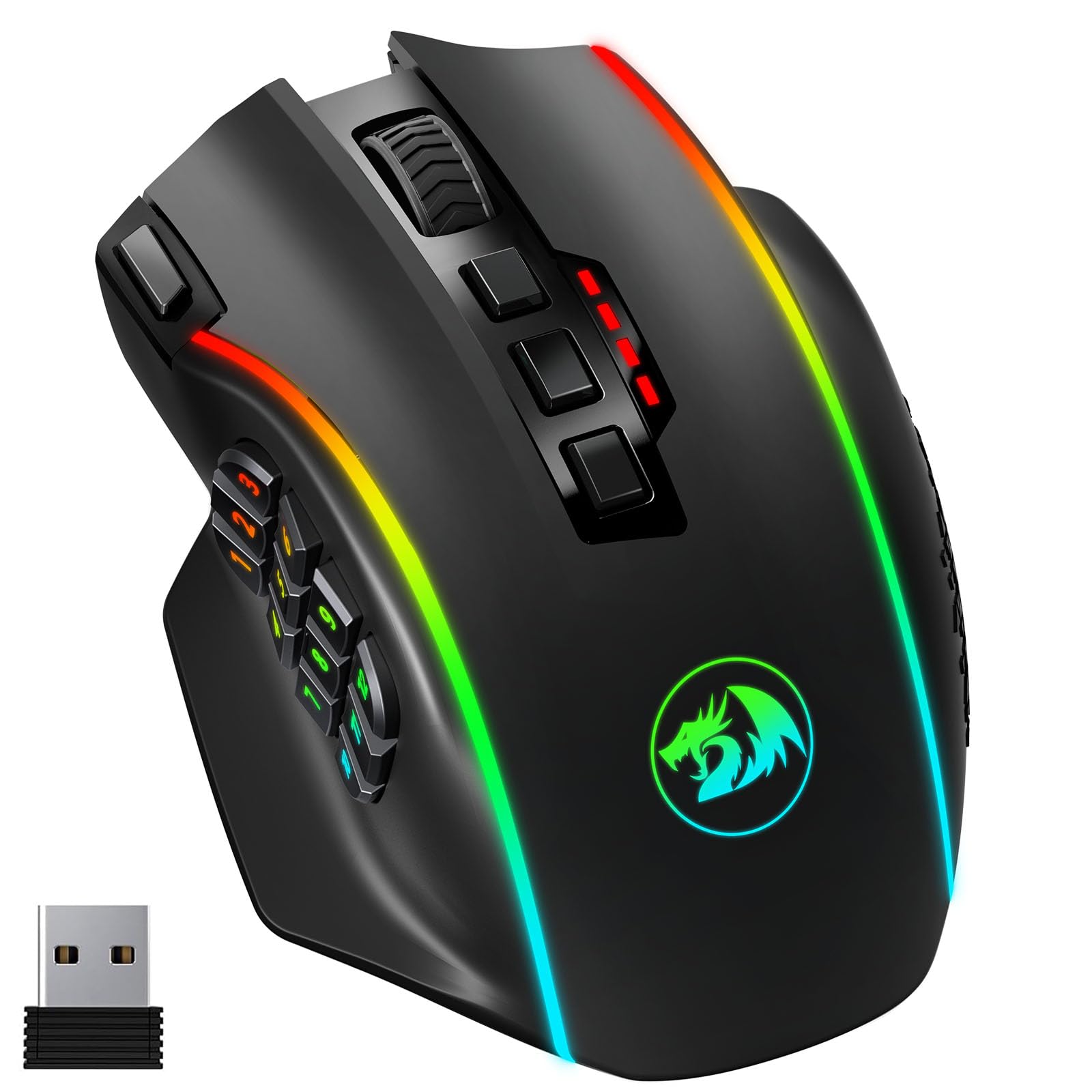 Foto 2 pulgar | Ratón Inalámbrico Para Juegos Redragon M901p-ks 16.000 Dpi Rgb - Venta Internacional.