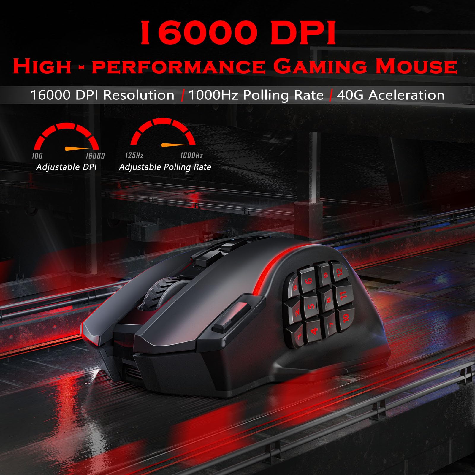 Foto 3 pulgar | Ratón Inalámbrico Para Juegos Redragon M901p-ks 16.000 Dpi Rgb - Venta Internacional.