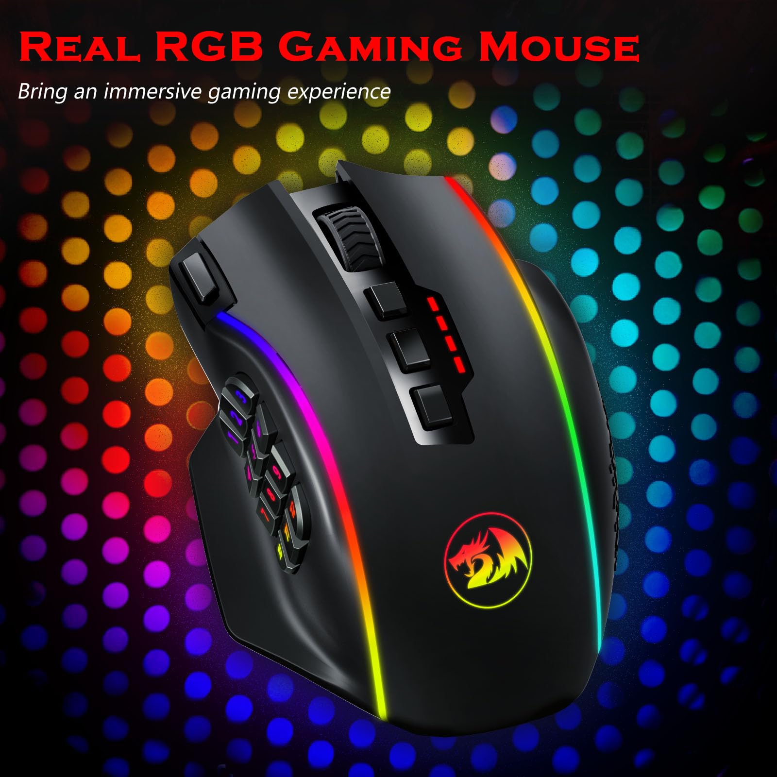 Foto 7 pulgar | Ratón Inalámbrico Para Juegos Redragon M901p-ks 16.000 Dpi Rgb - Venta Internacional.