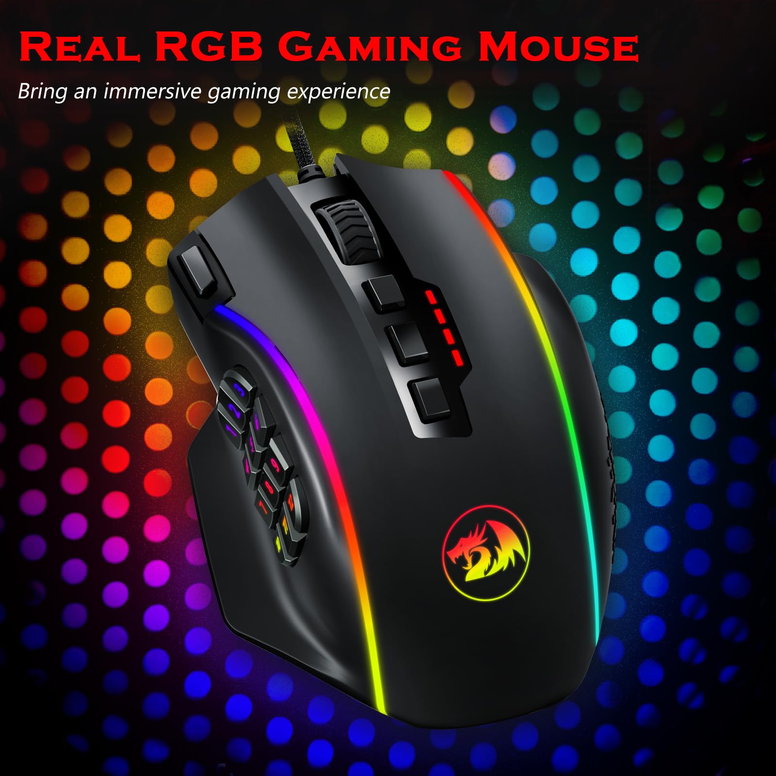Foto 6 | Ratón Para Juegos Redragon M901k Up 16.000 Dpi Con 16 Botones Macro - Venta Internacional.