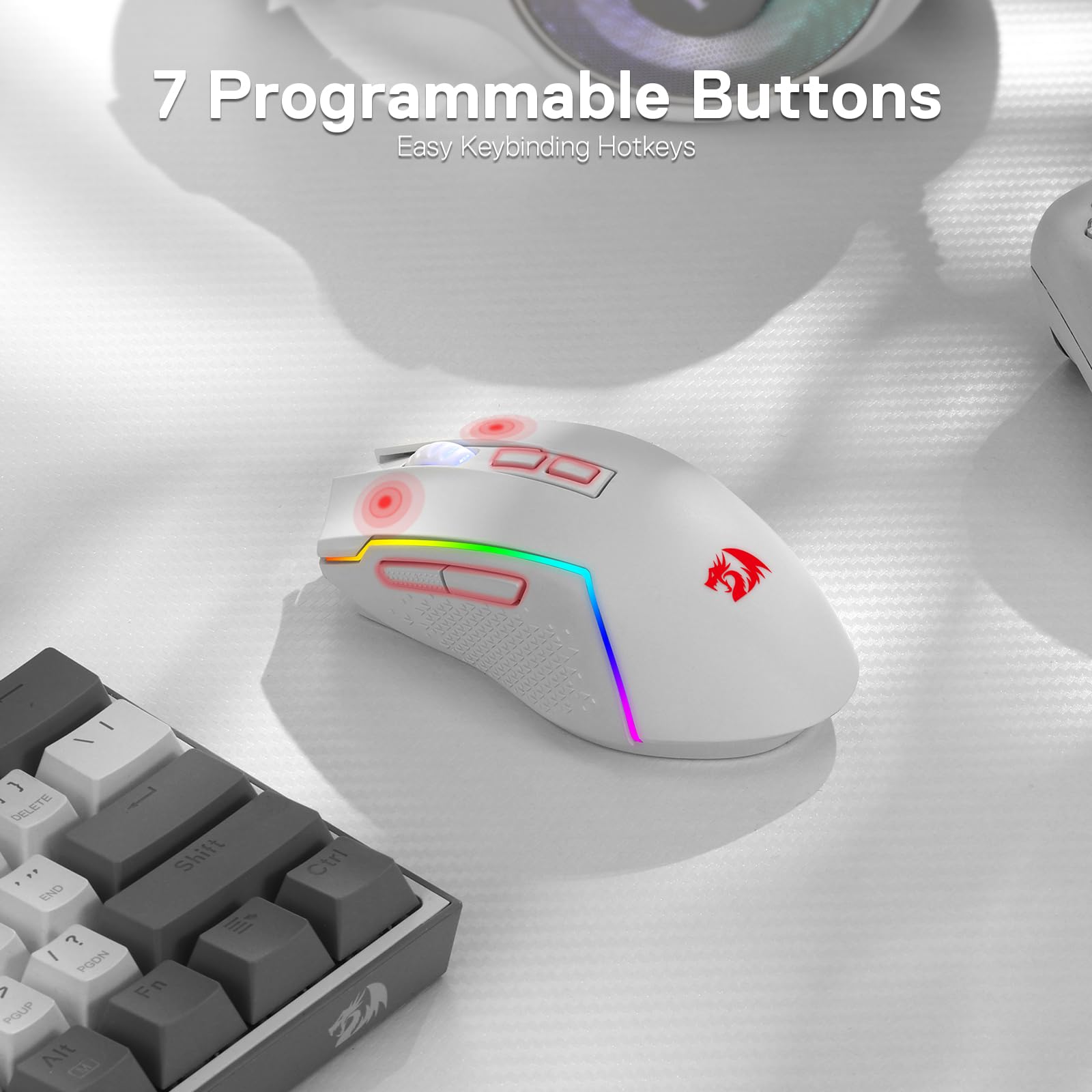 Foto 6 pulgar | Ratón Inalámbrico Para Juegos Redragon M693 8000 Dpi Con 7 Botones - Venta Internacional.