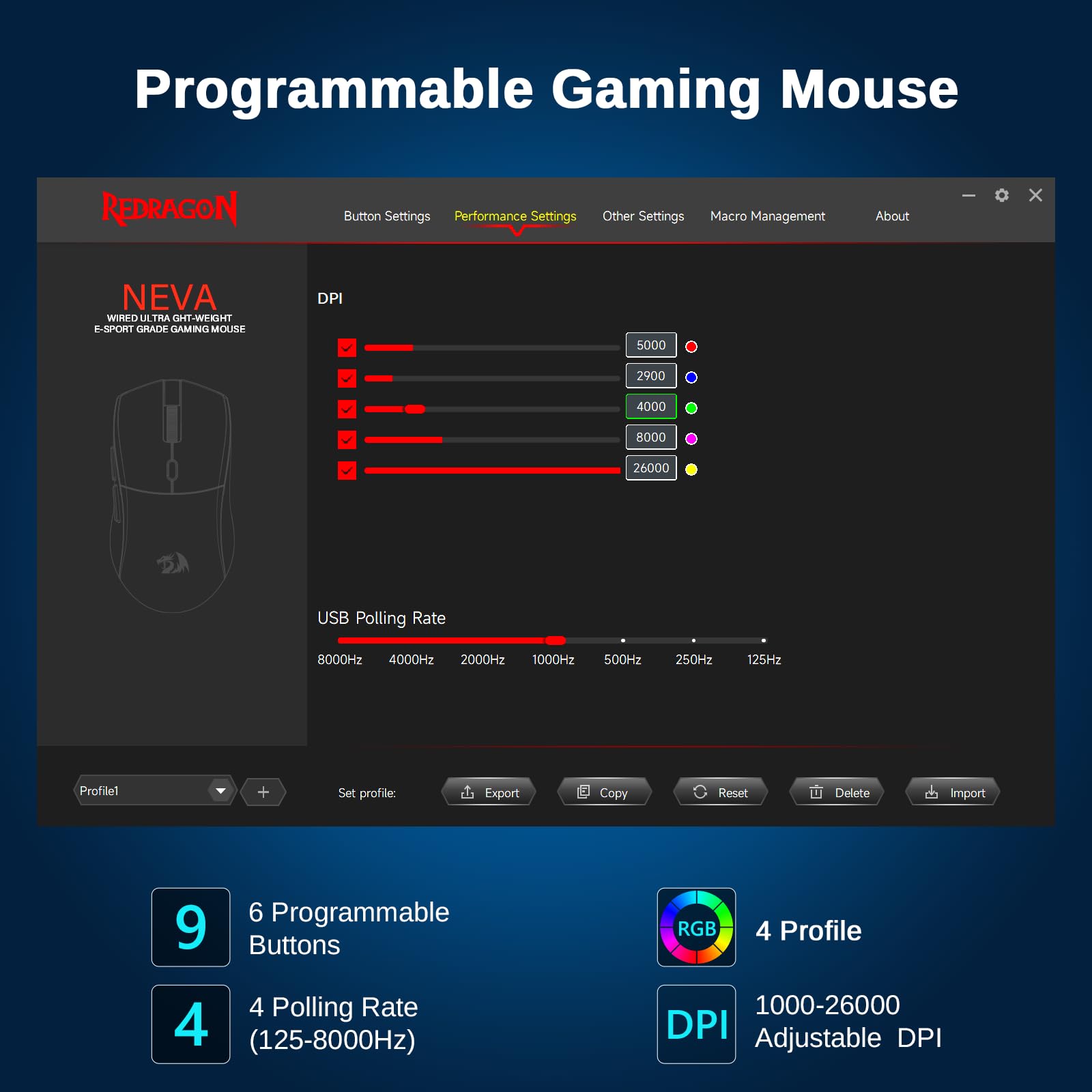 Foto 7 pulgar | Ratón Para Juegos Redragon M815, 26 000 Dpi, 44 G, Ultraligero - Venta Internacional.
