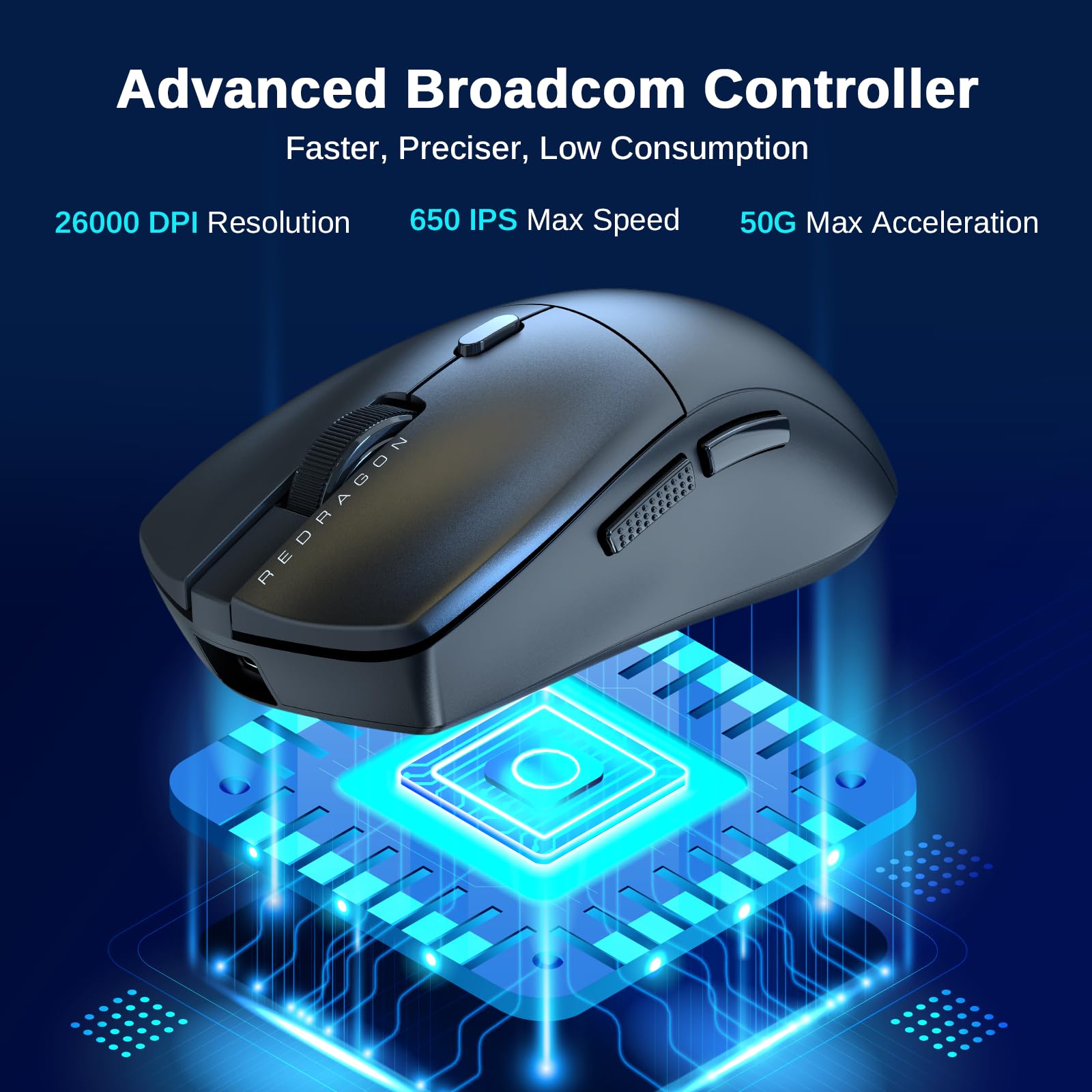 Foto 8 pulgar | Ratón Para Juegos Redragon M815, 26 000 Dpi, 44 G, Ultraligero - Venta Internacional.