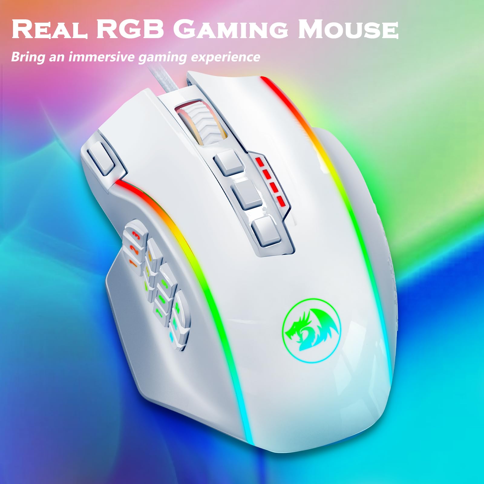 Foto 7 pulgar | Ratón Para Juegos Redragon Mmo Up 16.000 Dpi Con 16 Botones Macro - Venta Internacional.