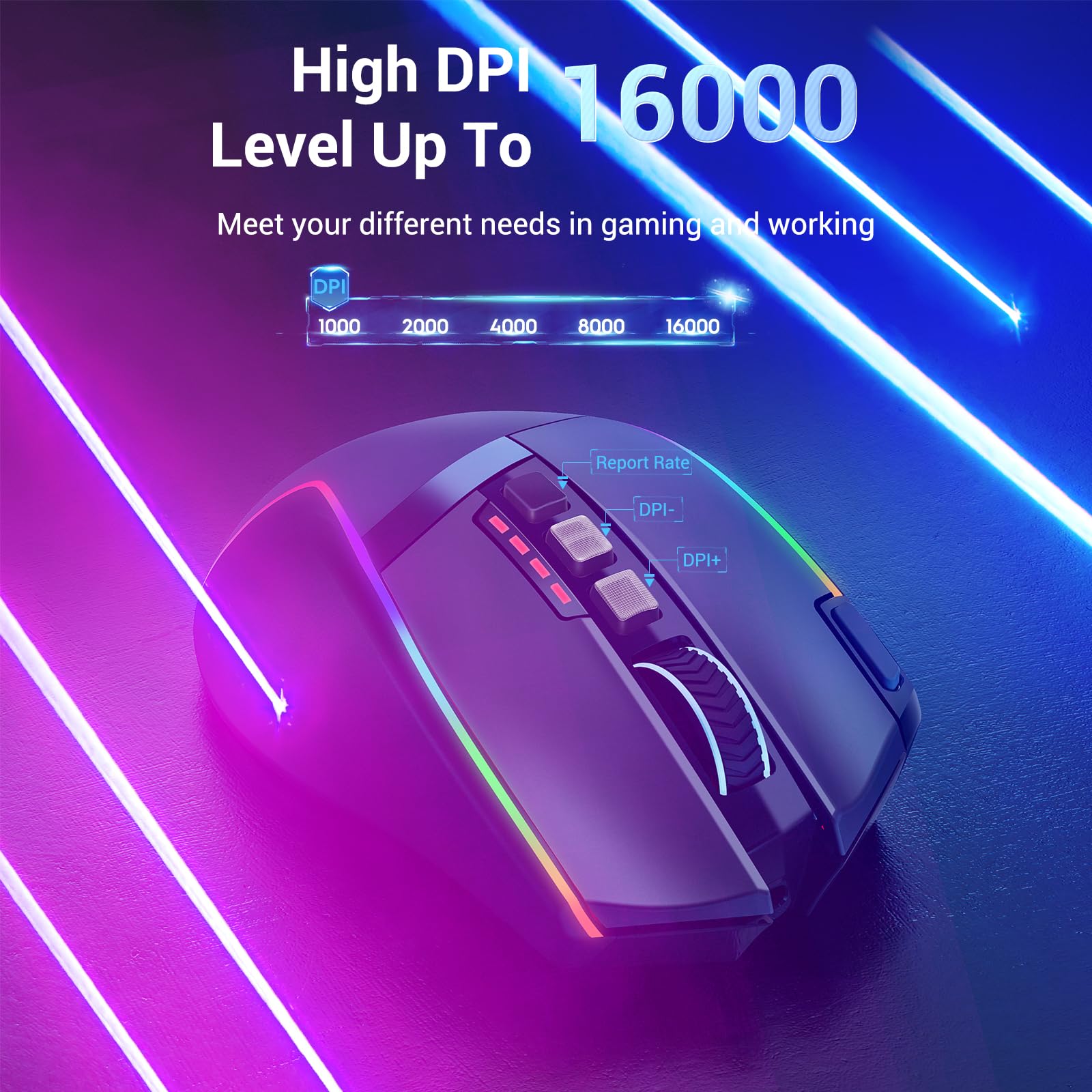 Foto 4 | Ratón Inalámbrico Para Juegos Redragon 16000 Dpi Con Retroiluminación Rgb - Venta Internacional.