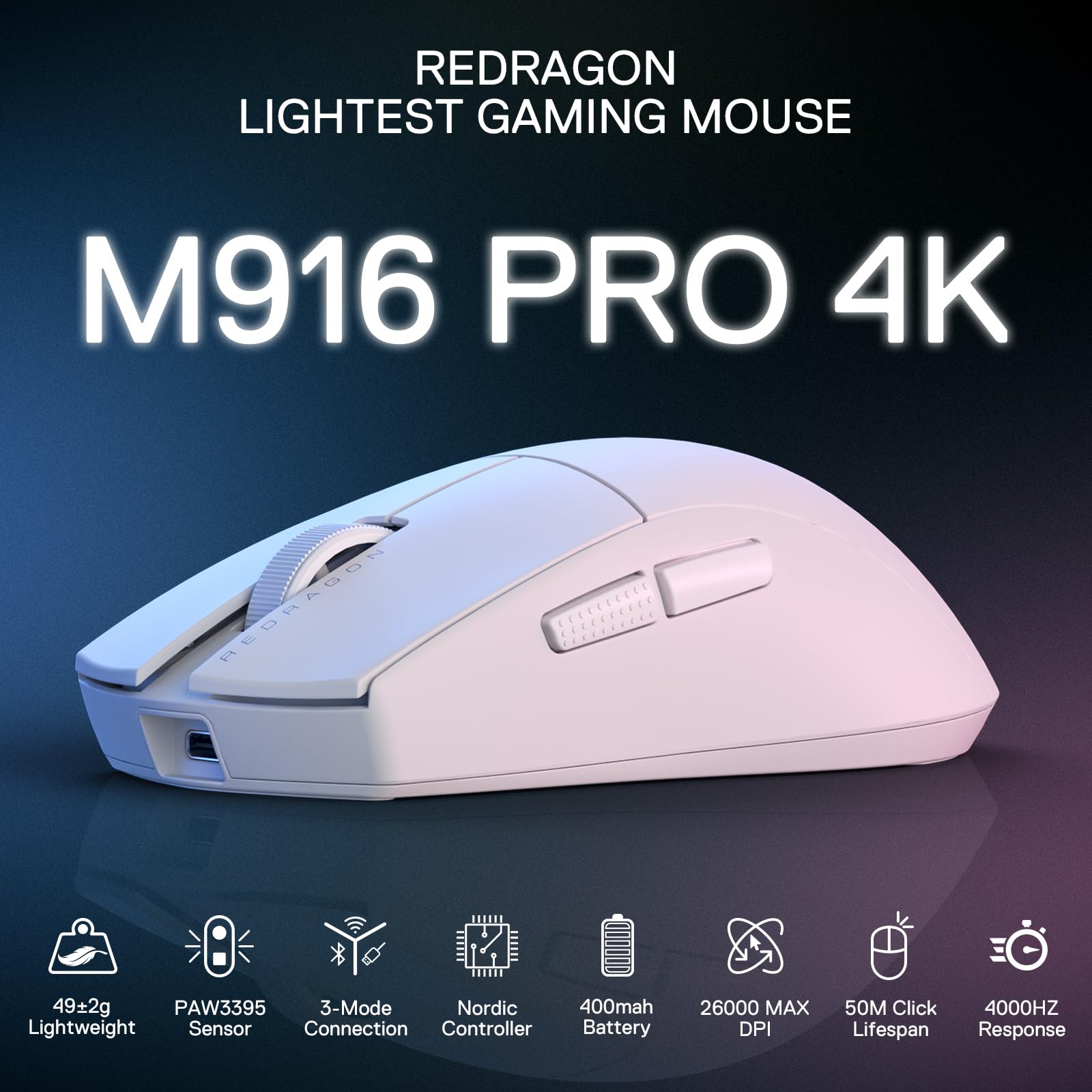 Foto 3 pulgar | Ratón Inalámbrico Para Juegos Redragon M916 Pro 26k Dpi 49g - Venta Internacional.