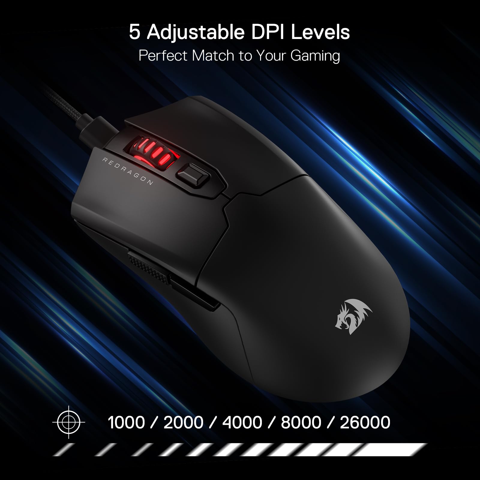 Foto 4 pulgar | Ratón Para Juegos Redragon M995 Con Cable 26000 Dpi Negro - Venta Internacional.