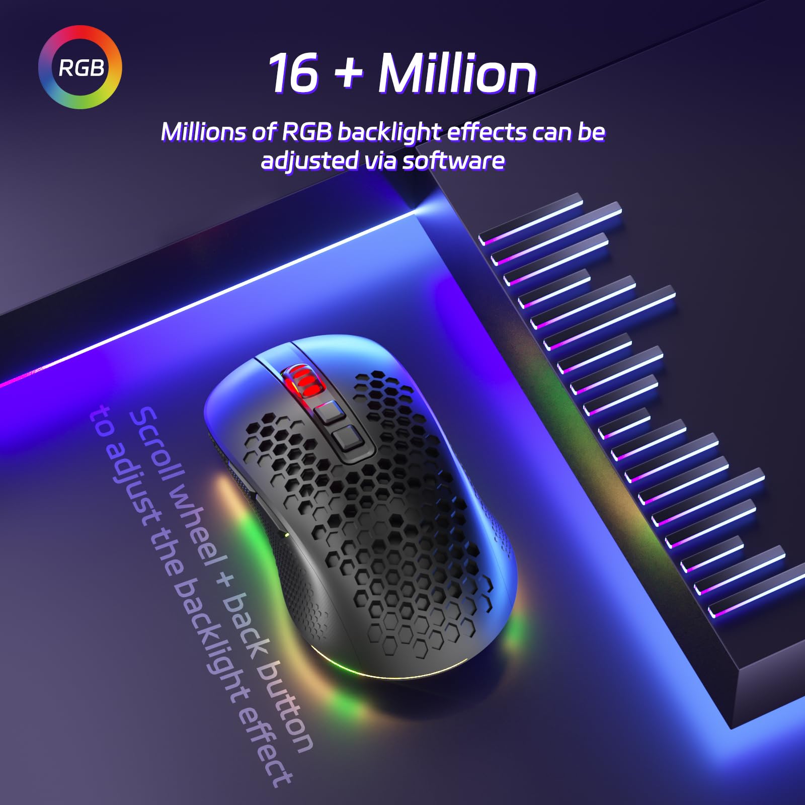Foto 7 pulgar | Ratón Inalámbrico Para Juegos Redragon M694 7200dpi Rgb 7 Botones - Venta Internacional.