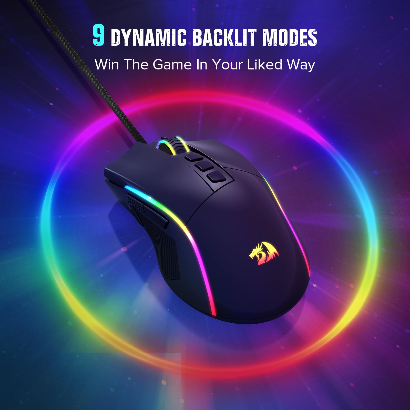 Foto 5 | Ratón Para Juegos Redragon Optical Sensor 16,000 Dpi Con Cable Rgb - Venta Internacional.