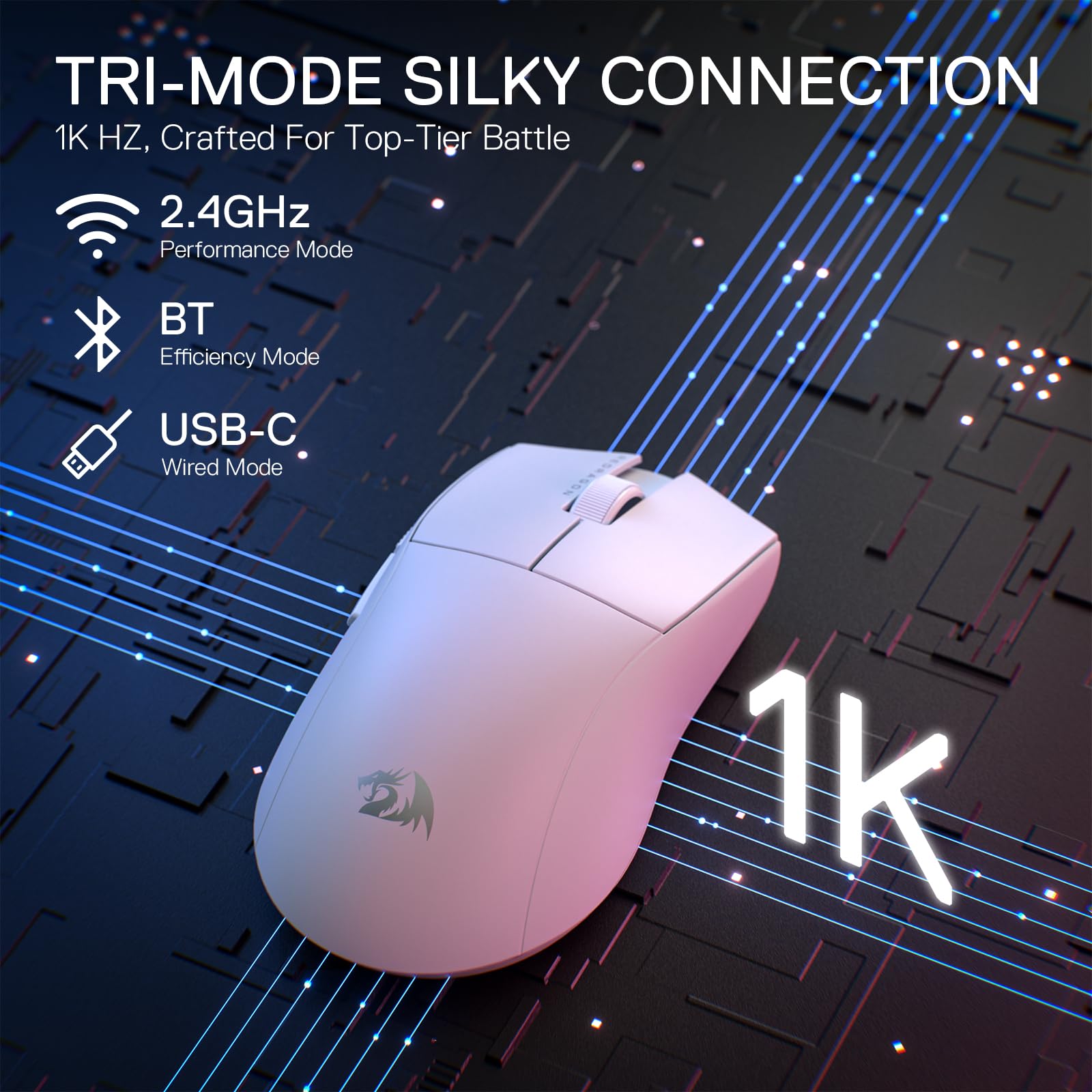 Foto 3 pulgar | Ratón Inalámbrico Para Juegos Redragon M916 Pro 26k Dpi Ultraligero - Venta Internacional.