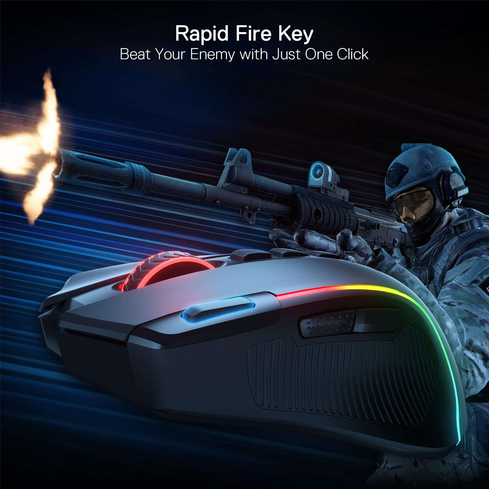 Foto 6 | Ratón Para Juegos Redragon M612 Pro Rgb 8000 Dpi Con Cable/inalámbrico - Venta Internacional.
