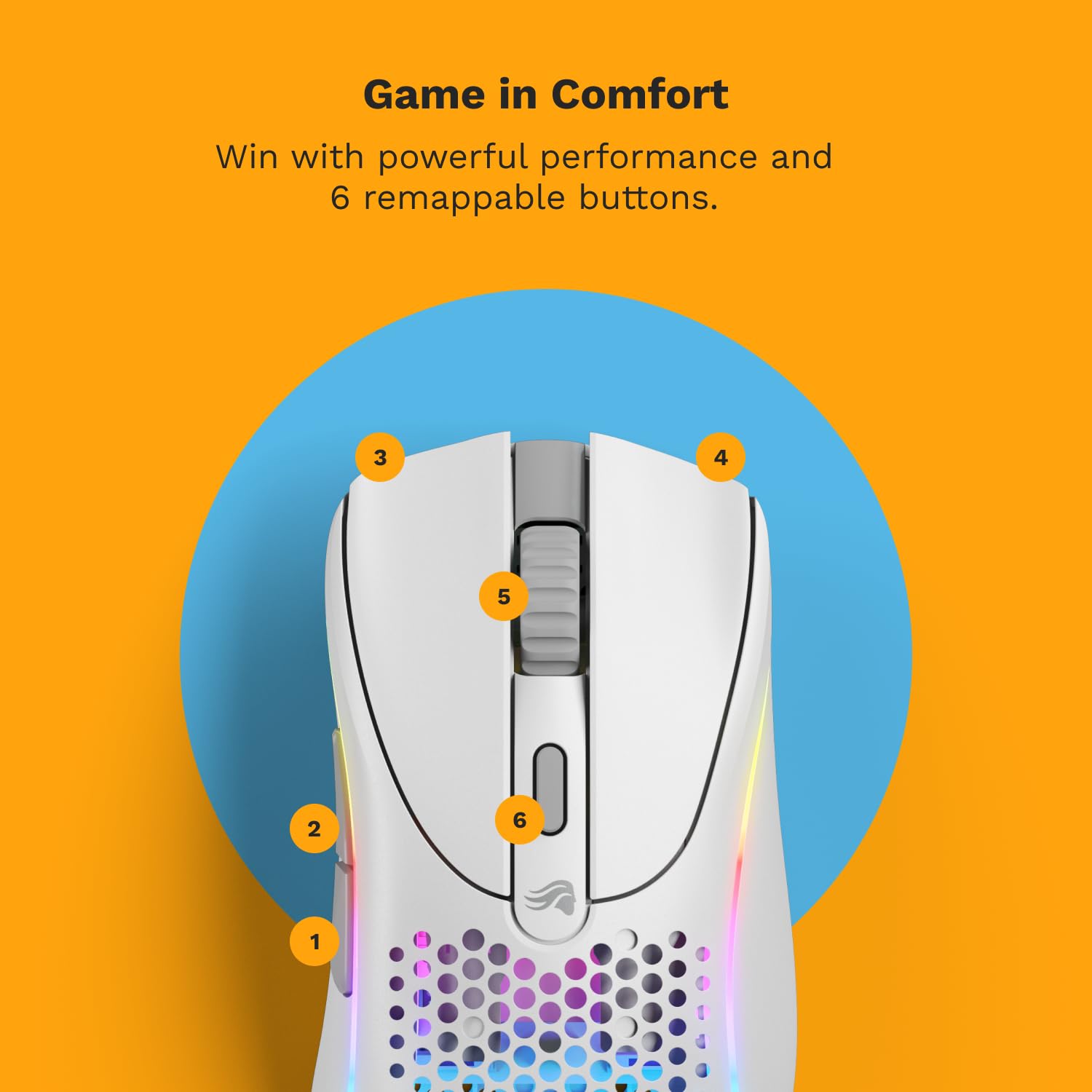 Foto 3 | Ratón Glorious Gaming Modelo D 2 Inalámbrico Ergonómico 66 G Blanco - Venta Internacional.