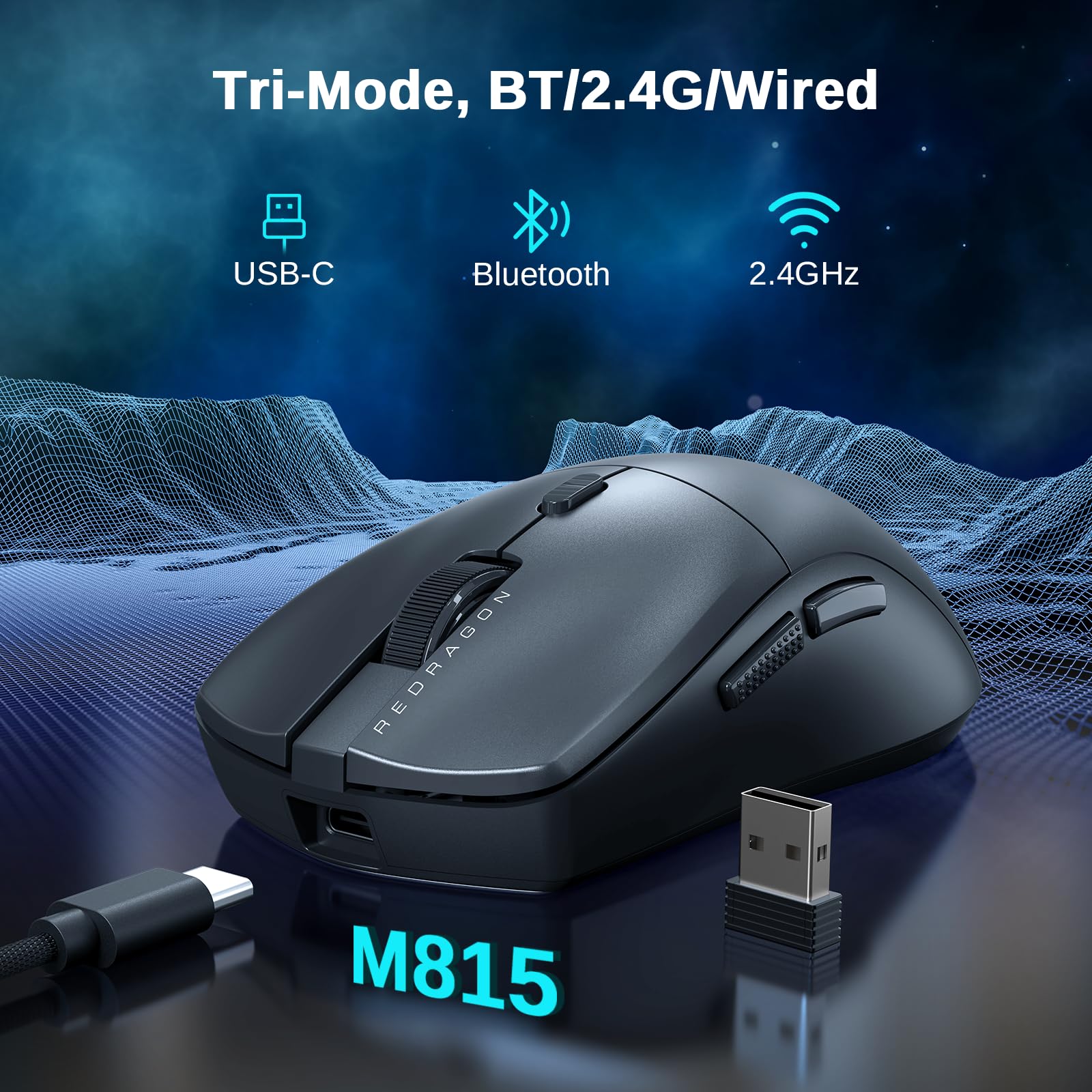 Foto 3 pulgar | Ratón Inalámbrico Para Juegos Redragon M815pro 26k Dpi Ultraligero - Venta Internacional.
