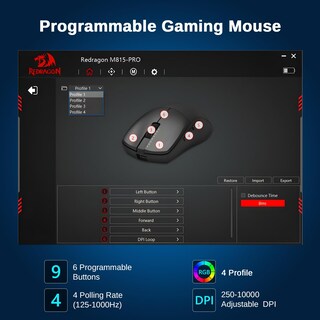 Foto 6 | Ratón Inalámbrico Para Juegos Redragon M815pro 26k Dpi Ultraligero - Venta Internacional.