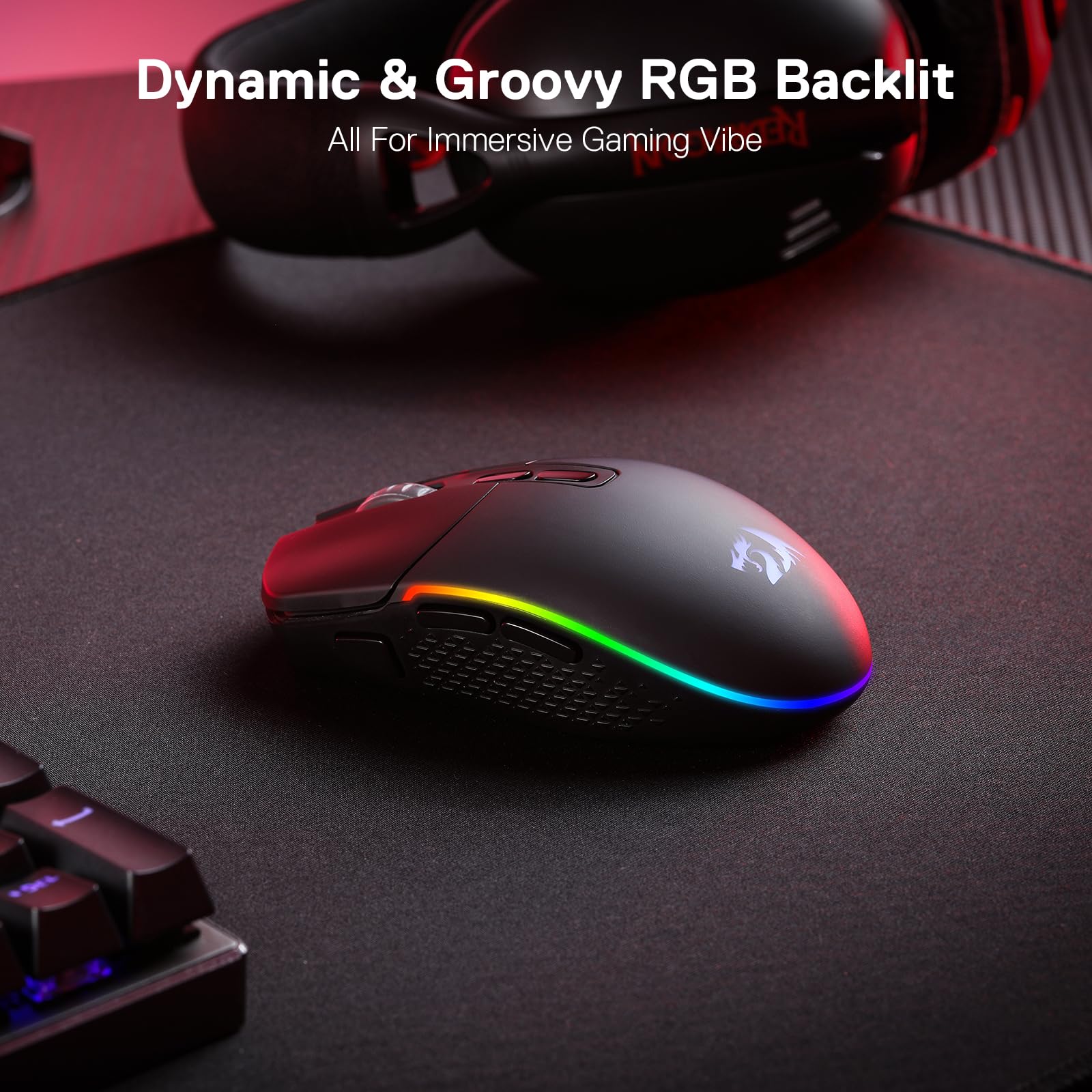 Foto 7 pulgar | Ratón Inalámbrico Para Juegos Redragon M719 Pro 10.000 Dpi Rgb - Venta Internacional.