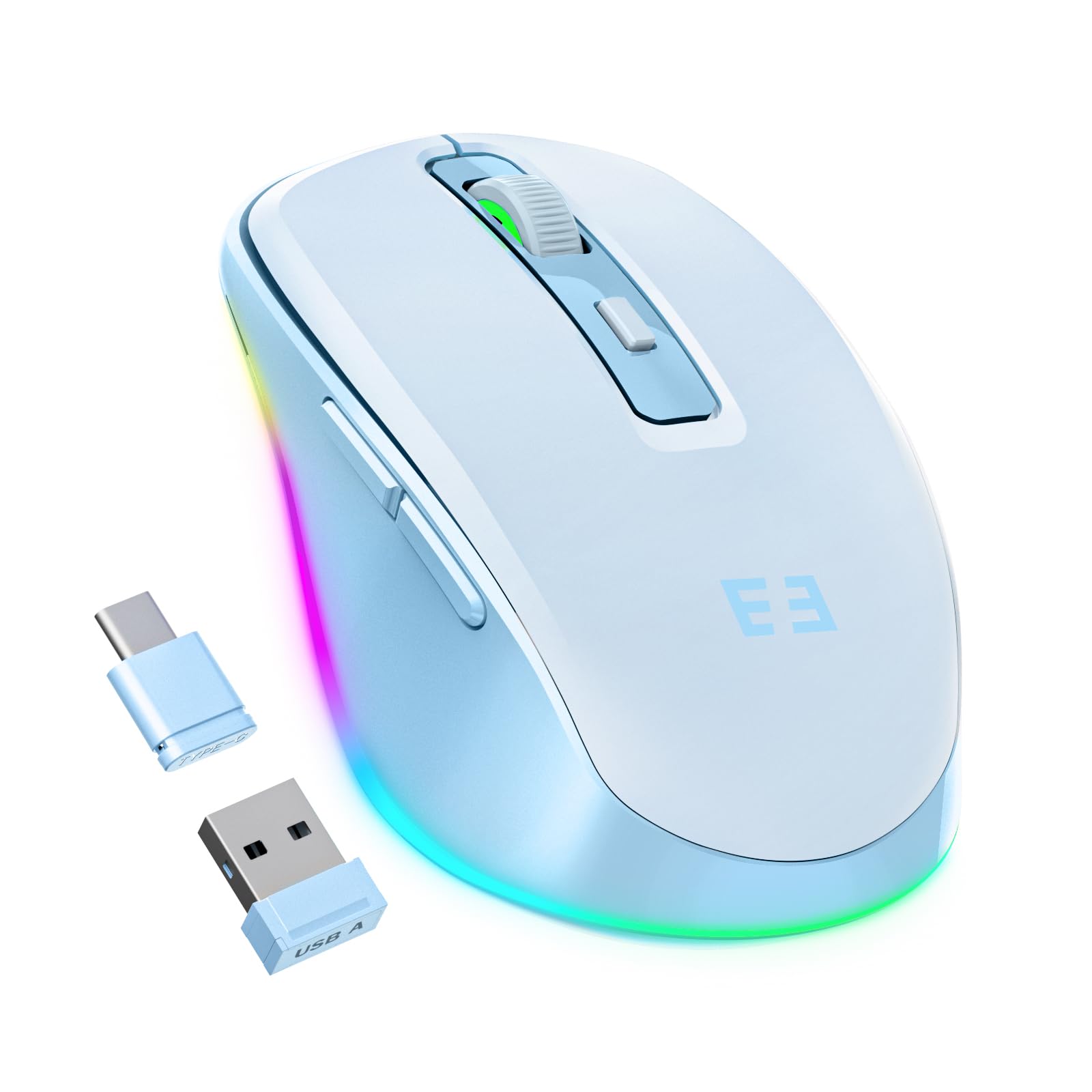 Ratón Inalámbrico Senda Tipo C Con Jiggler Para Macbook Blue - Venta Internacional.