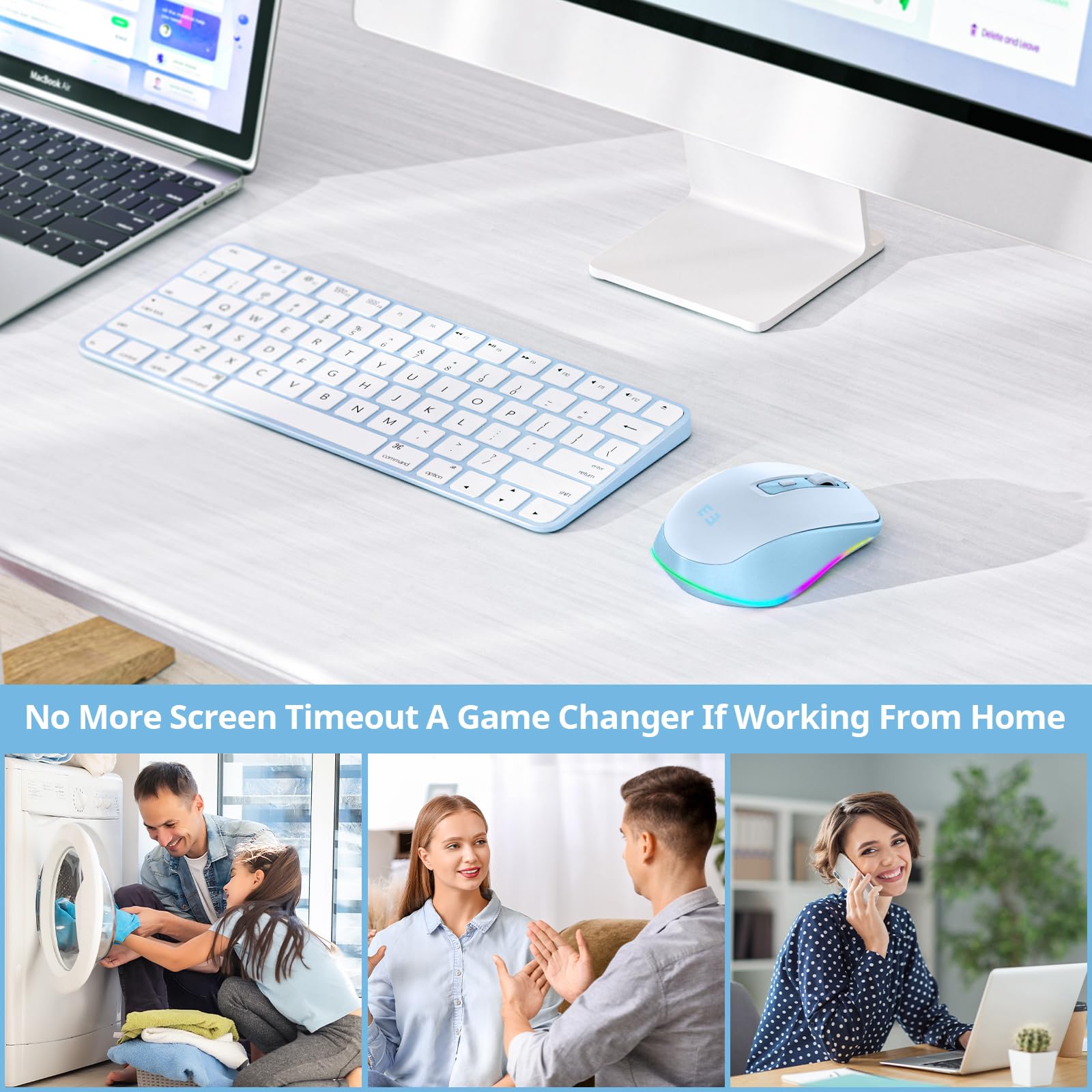 Foto 7 | Ratón Inalámbrico Senda Tipo C Con Jiggler Para Macbook Blue - Venta Internacional.